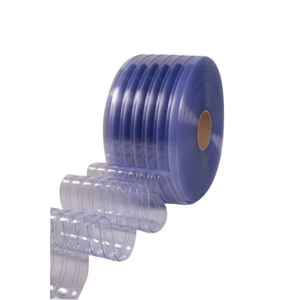 Tirai PVC / Plastik  PVC Curtain Tulang 2mm Lebar 20cm Blue Clear / Biru Transparan Roll