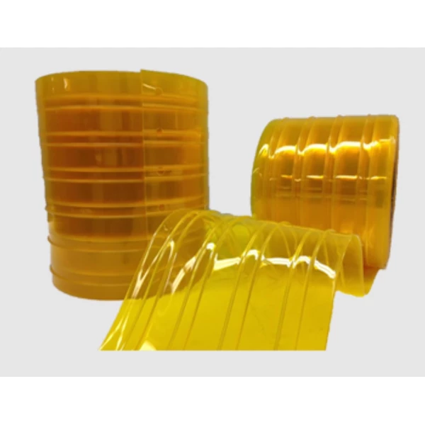 Tirai PVC / Plastik  PVC Curtain Tulang 2mm Lebar 20cm Yellow Clear / Kuning Transparan