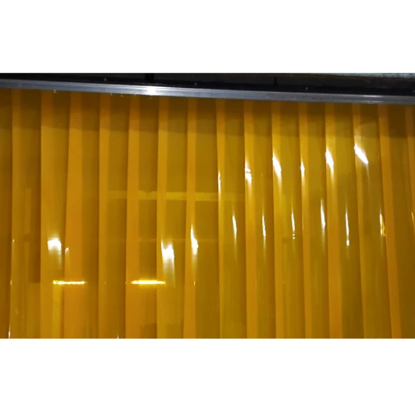 Tirai PVC / Plastik Curtain Strip 20cm Orange Clear