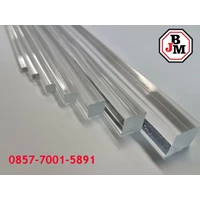Akrilik Batang Segi Empat 10x10 mm 120cm acrylic rod